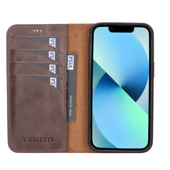 Funda tipo billetera de cuero desmontable con bloqueo RFID Ravenna para iPhone 13 Pro