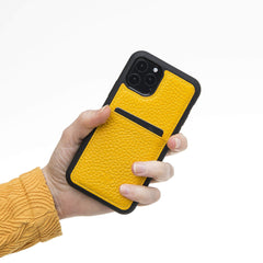 Funda tipo billetera de cuero Capri Snap On para iPhone 11 Pro