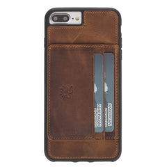 Funda tipo billetera de cuero Pisa Snap On con soporte para iPhone 8 Plus