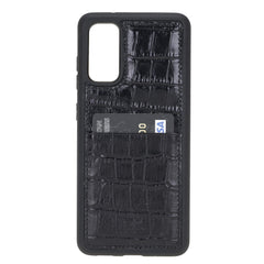 Funda tipo billetera de cuero Capri Snap On para Samsung Galaxy S20