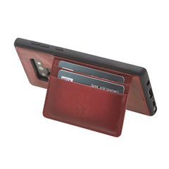 Funda tipo billetera de cuero Pisa Snap On con soporte para Samsung Galaxy Note 9