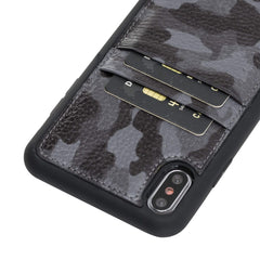 Funda tipo billetera de cuero Capri Snap On para iPhone XS Max