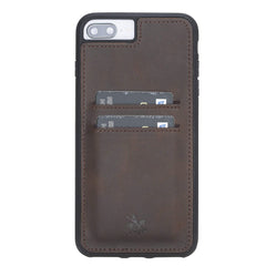 Funda tipo billetera de cuero Capri Snap On para iPhone 7 Plus