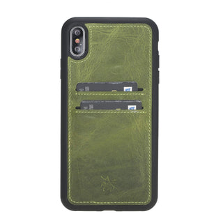 Funda tipo billetera de cuero Capri Snap On para iPhone XS Max