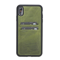 Funda tipo billetera de cuero Capri Snap On para iPhone XS Max