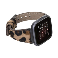Correa de reloj delgada de cuero Messina para Fitbit Versa