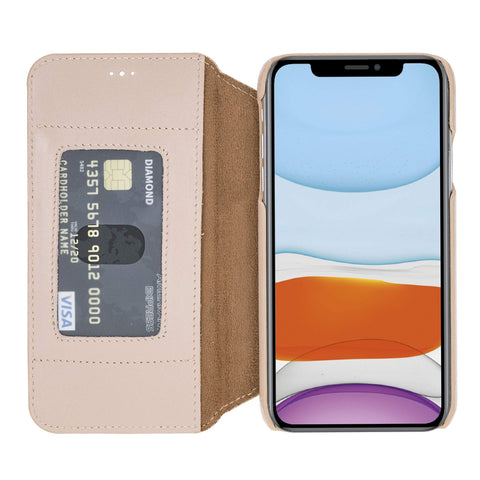 Estuche tipo billetera de cuero con bloqueo RFID Venice para iPhone XR
