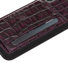 Funda tipo billetera de cuero Pisa Snap On con soporte para iPhone XS