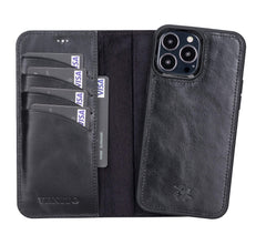 Funda tipo cartera de cuero desmontable con bloqueo RFID Ravenna para iPhone 13 Pro Max