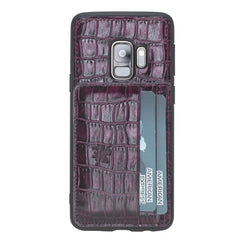 Funda tipo billetera de cuero Pisa Snap On con soporte para Samsung Galaxy S9