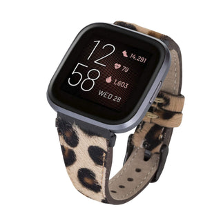Messina Leather Slim Watch Band for Fitbit Versa