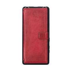 Fermo Funda de cuero para teléfono con billetera cruzada para Galaxy S21 Ultra