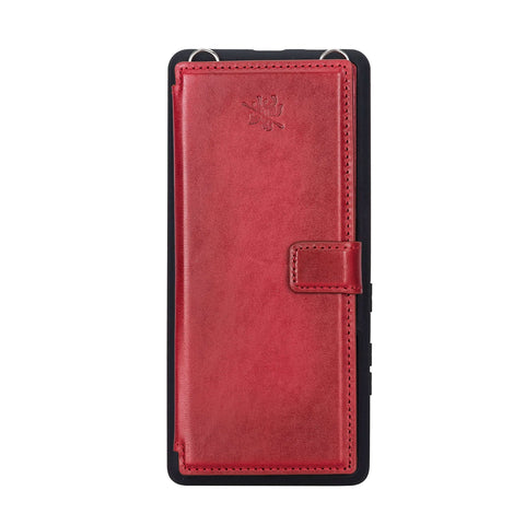 Fermo Funda de cuero para teléfono con billetera cruzada para Galaxy S21 Ultra