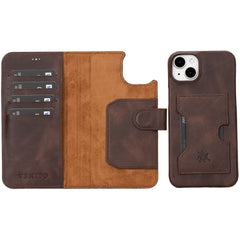 Funda tipo billetera de cuero con bloqueo RFID Florence para iPhone 15 Plus