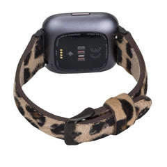 Correa de reloj delgada de cuero Messina para Fitbit Versa