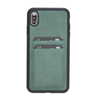 Funda tipo billetera de cuero Capri Snap On para iPhone XS Max