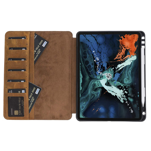 Funda tipo billetera de cuero Parma para iPad Pro 11 2018