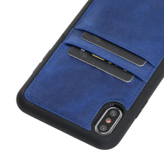 Funda tipo billetera de cuero Capri Snap On para iPhone XS Max