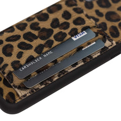 Funda tipo billetera de cuero Pisa Snap On con soporte para iPhone XS Max