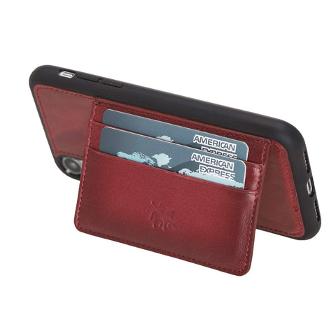 Pisa Snap On Leather Wallet Case with Stand for iPhone XR