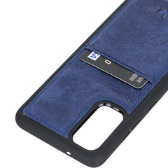 Funda tipo billetera de cuero Capri Snap On para Samsung Galaxy S20