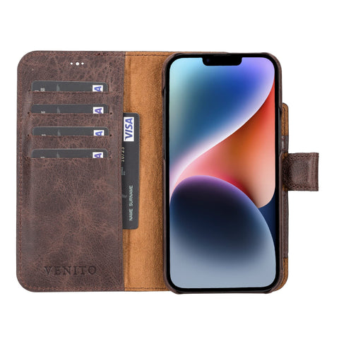 Florence RFID Blocking Leather Wallet Case for iPhone 14 Plus