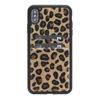 Funda tipo billetera de cuero Capri Snap On para iPhone XS Max