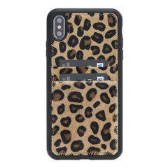 Funda tipo billetera de cuero Capri Snap On para iPhone XS Max