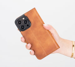 Ravenna RFID Blocking Detachable Leather Wallet Case for iPhone 14 Pro Max