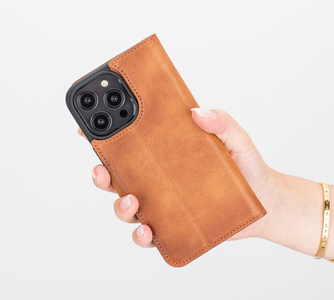 Ravenna RFID Blocking Detachable Leather Wallet Case for iPhone 14 Pro Max