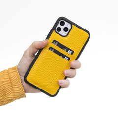 Funda tipo billetera de cuero Capri Snap On para iPhone 11 Pro Max