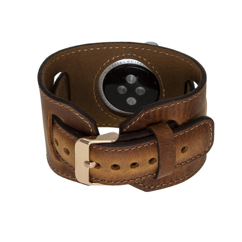 Ancona Leather Cuff Band Strap for Apple Watch