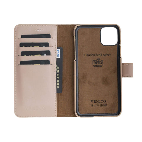 Funda tipo billetera de cuero con bloqueo RFID Florence para iPhone 11 Pro Max