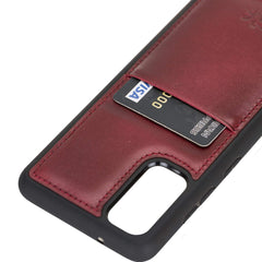 Funda tipo billetera de cuero Capri Snap On para Samsung Galaxy S20