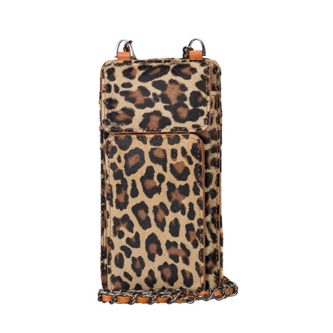 Bolso para teléfono Vittoria Universal Slim tipo bandolera de cuero 
