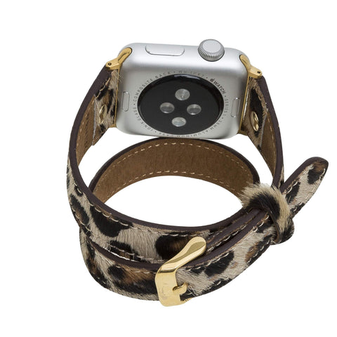 Savona Leather Double Wrap Band Strap for Apple Watch
