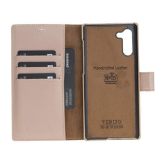 Funda tipo billetera de cuero con bloqueo RFID Florence para Samsung Galaxy Note 10