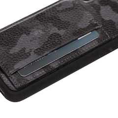 Funda tipo billetera de cuero Pisa Snap On con soporte para iPhone XS