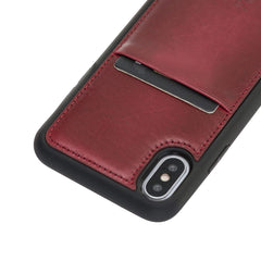 Funda tipo billetera de cuero Capri Snap On para iPhone X