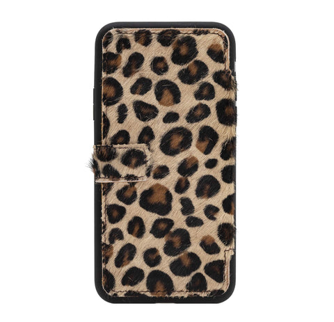 Funda tipo billetera delgada de cuero con bloqueo RFID Verona para iPhone XS