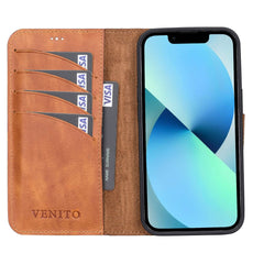 Funda tipo billetera de cuero desmontable con bloqueo RFID Ravenna para iPhone 13 Pro