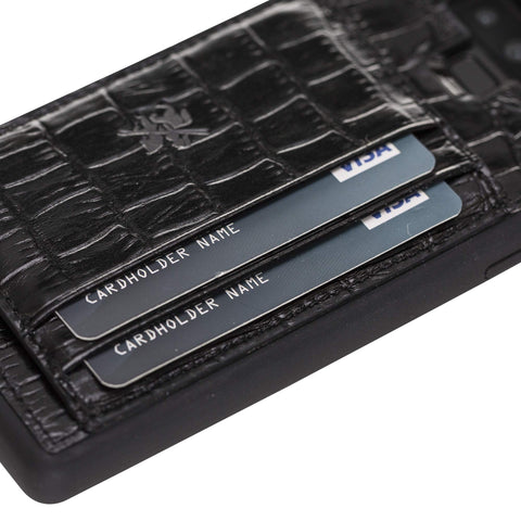 Funda tipo billetera de cuero Pisa Snap On con soporte para Samsung Galaxy Note 9