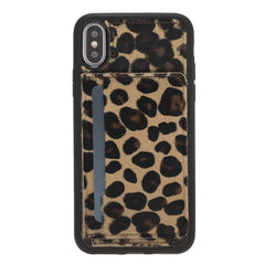 Funda tipo billetera de cuero Pisa Snap On con soporte para iPhone XS