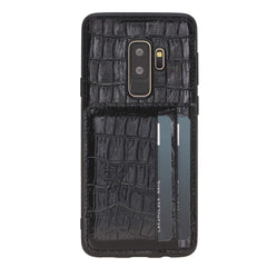 Funda tipo billetera de cuero Pisa Snap On con soporte para Samsung Galaxy S9 Plus
