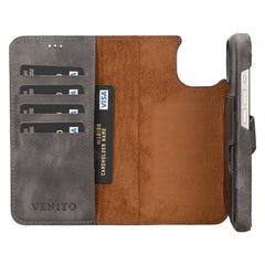 Funda tipo billetera de cuero con bloqueo RFID Florence para iPhone 15