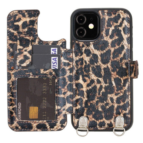 Fermo Leather Crossbody Wallet Phone Case for iPhone 12 Mini