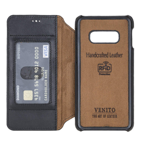 Venice RFID Blocking Leather Wallet Stand Case for Samsung Galaxy S10e
