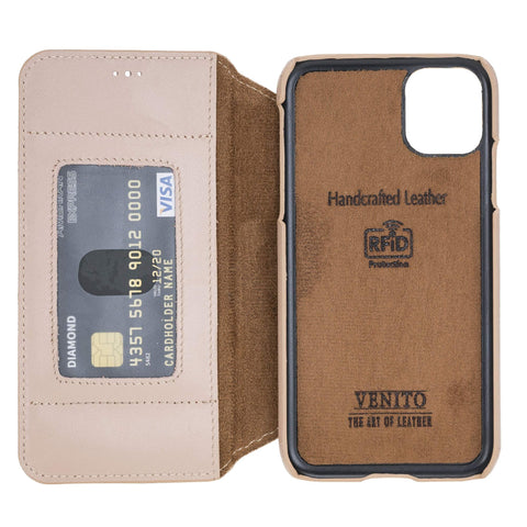 Estuche tipo billetera de cuero con bloqueo RFID Venice para iPhone 11 Pro