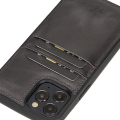 Funda tipo billetera de cuero Capri Snap On para iPhone 12 Pro