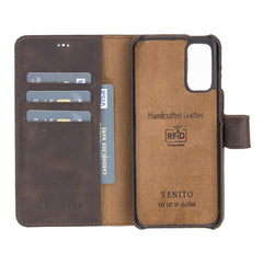 Funda tipo billetera de cuero con bloqueo RFID Florence para Samsung Galaxy S20